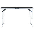 VidaXL Campingtafel inklapbaar 120x60 cm aluminium grijs