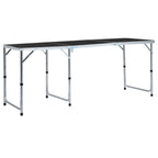 VidaXL Campingtafel inklapbaar 180x60 cm aluminium grijs