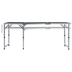 VidaXL Campingtafel inklapbaar 180x60 cm aluminium grijs