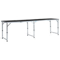 VidaXL Campingtafel inklapbaar 240x60 cm aluminium grijs