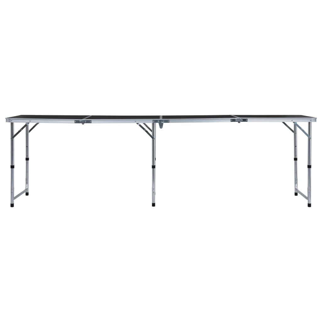 VidaXL Campingtafel inklapbaar 240x60 cm aluminium grijs