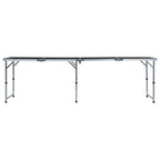 VidaXL Campingtafel inklapbaar 240x60 cm aluminium grijs