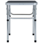 VidaXL Campingtafel inklapbaar 60x45 cm aluminium grijs