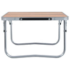 VidaXL Campingtafel inklapbaar 60x40 cm aluminium bruin