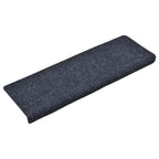 Vidaxl trapmatten zelfklevend 15 stuks 65x21x4 cm blauw rechthoekige rand
