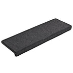 Vidaxl trapmatten 15 st 65x21x4 cm antraciet rechthoekige rand