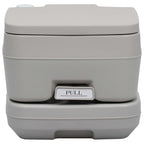 Vidaxl kampeertoilet draagbaar 10 + 10 l grijs