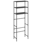 Vidaxl opbergrek voor boven toilet 3-laags 53x28x169 cm zwart