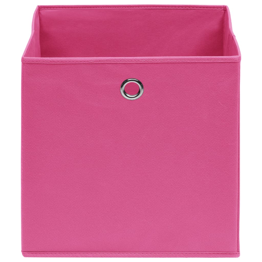 Vidaxl opbergboxen 4 st 32x32x32 cm stof roze