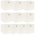 Vidaxl opbergboxen 10 st 32x32x32 cm stof wit
