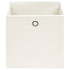 Vidaxl opbergboxen 10 st 32x32x32 cm stof wit