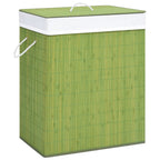 VidaXL Wasmand met 1 vak 83 L bamboe groen