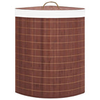 Vidaxl hoekwasmand 60 l bamboe bruin
