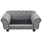 Vidaxl hondenbank 72x45x30 cm pluche grijs