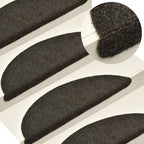 Vidaxl trapmatten zelfklevend 15 stuks 65x21x4 cm antraciet halfrond groot