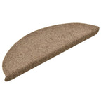 Vidaxl trapmatten zelfklevend 15 stuks 56x17x3 cm beige halfrond