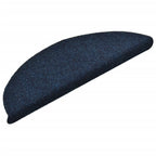 Vidaxl trapmatten zelfklevend 15 stuks 56x17x3 cm marineblauw halfrond