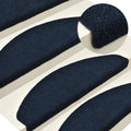 Vidaxl trapmatten zelfklevend 15 stuks 65x21x4 cm marineblauw halfrond groot