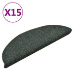 Vidaxl trapmatten zelfklevend 15 stuks 56x17x3 cm groen halfrond