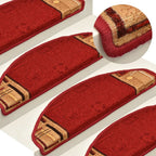 Vidaxl trapmatten zelfklevend 15 st 65x21x4 cm rood