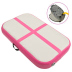 Vidaxl gymnastiekmat met pomp opblaasbaar 60x100x15 cm pvc roze