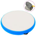 Vidaxl gymnastiekmat met pomp opblaasbaar 100x100x10 cm pvc blauw
