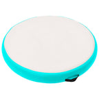 Vidaxl gymnastiekmat met pomp opblaasbaar 100x100x10 cm pvc groen