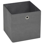 Vidaxl opbergboxen 10 st 28x28x28 cm nonwoven stof grijs