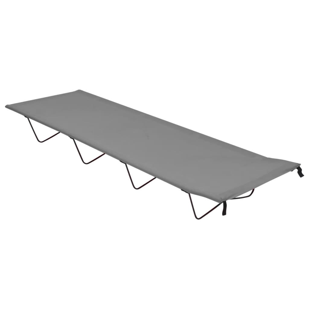 VidaXL Campingbed 180x60x19 cm oxford stof en staal grijs