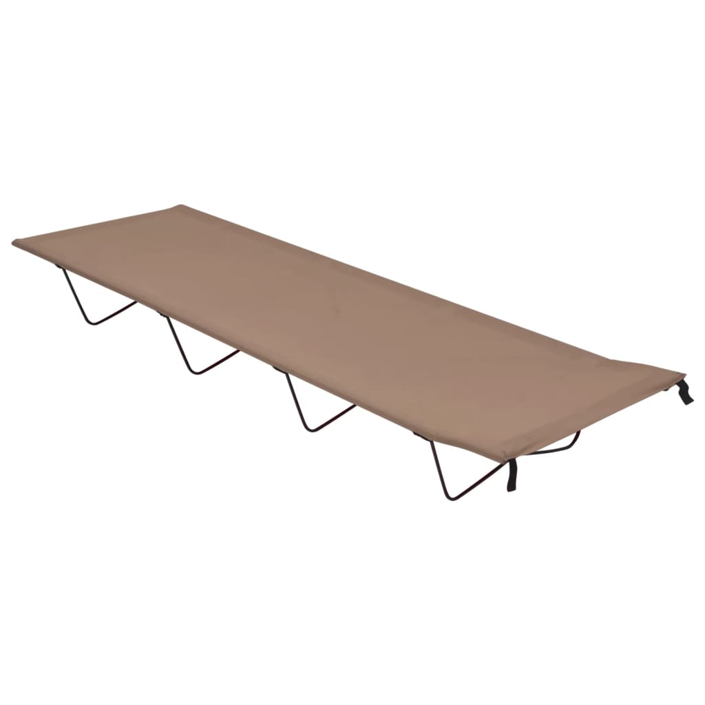 VidaXL Campingbed 180x60x19 cm oxford stof en staal taupe