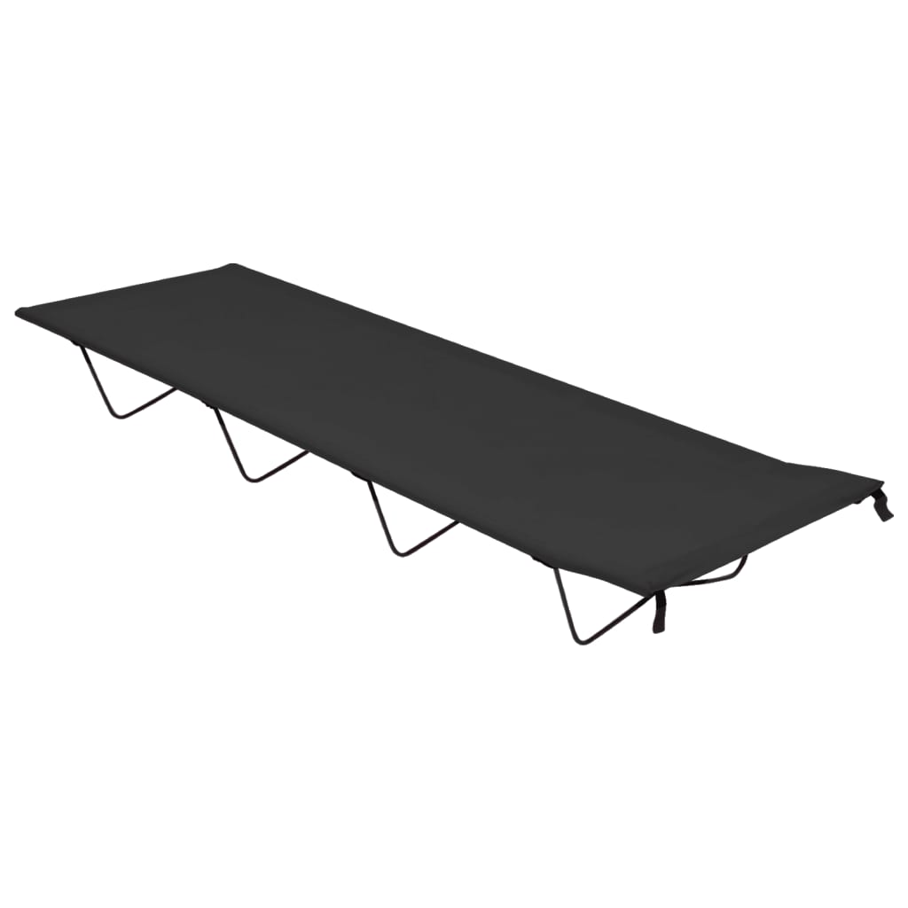 VidaXL Campingbedden 2 st 180x60x19 cm oxford stof en staal zwart