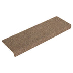 Vidaxl trapmatten zelfklevend 15 stuks 65x21x4 cm beige rechthoekige rand