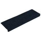 Vidaxl trapmatten zelfklevend 15 stuks 65x21x4 cm marineblauw met rechthoekige rand