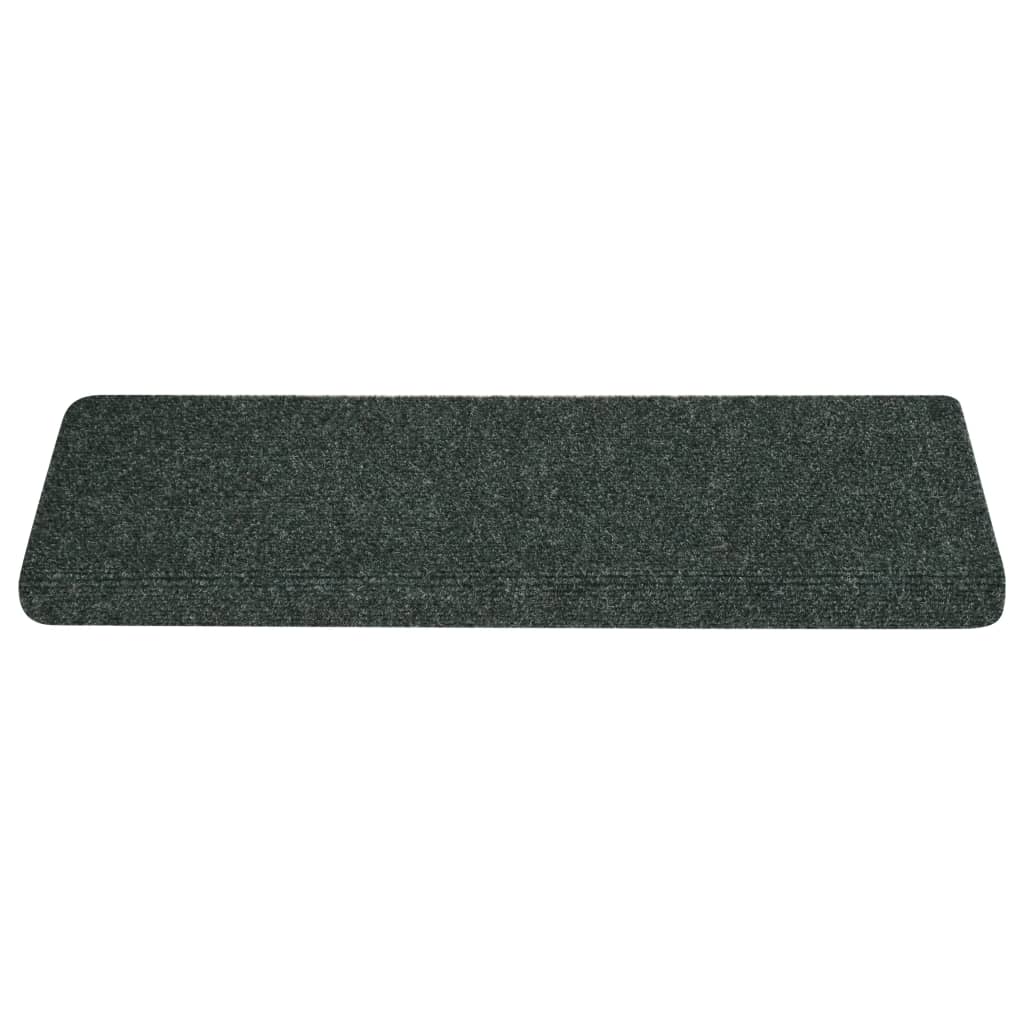 Vidaxl trapmatten zelfklevend 15 stuks 65x21x4 cm groen rechthoekige rand