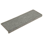 Vidaxl trapmatten 15 st 65x21x4 cm lichtgrijs met rechthoekige rand