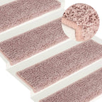 Vidaxl trapmatten 15 st 65x21x4 cm wit en roze
