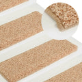 Vidaxl trapmatten 15 st 65x21x4 cm goud rechthoekige rand