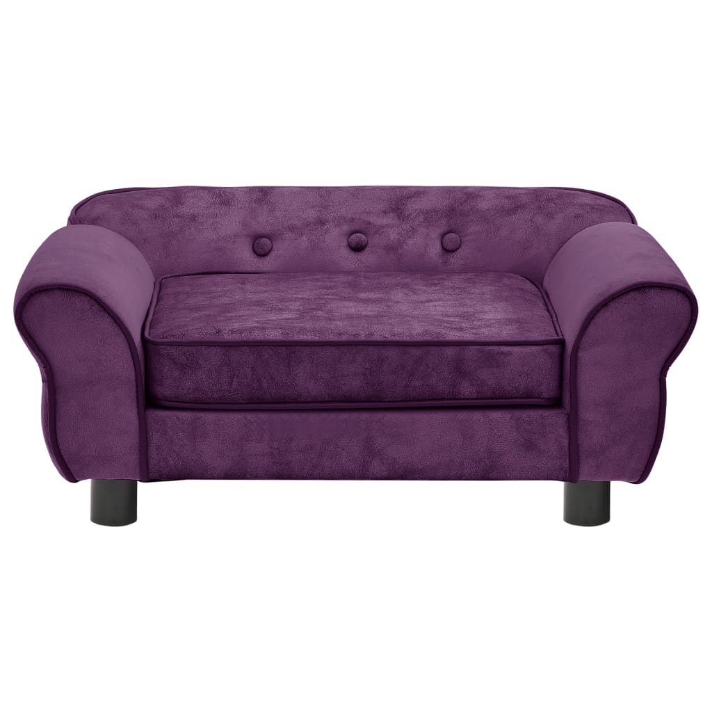 Vidaxl hondenbank 72x45x30 cm pluche bordeauxrood