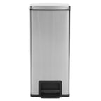 Vidaxl pedaalemmer met anti-vingerafdruk 30 l rvs zilverkleurig