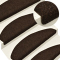 Vidaxl trapmatten zelfklevend 10 stuks 56x17x3 cm bruin halfrond