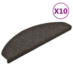 Vidaxl trapmatten zelfklevend 10 st 65x21x4 cm antraciet halfrond groot
