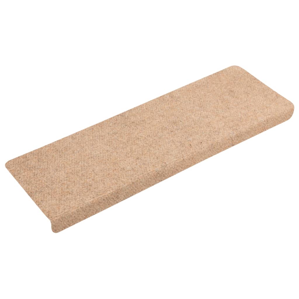 Vidaxl trapmatten zelfklevend 10 stuks 65x21x4 cm crème met rechthoekige rand