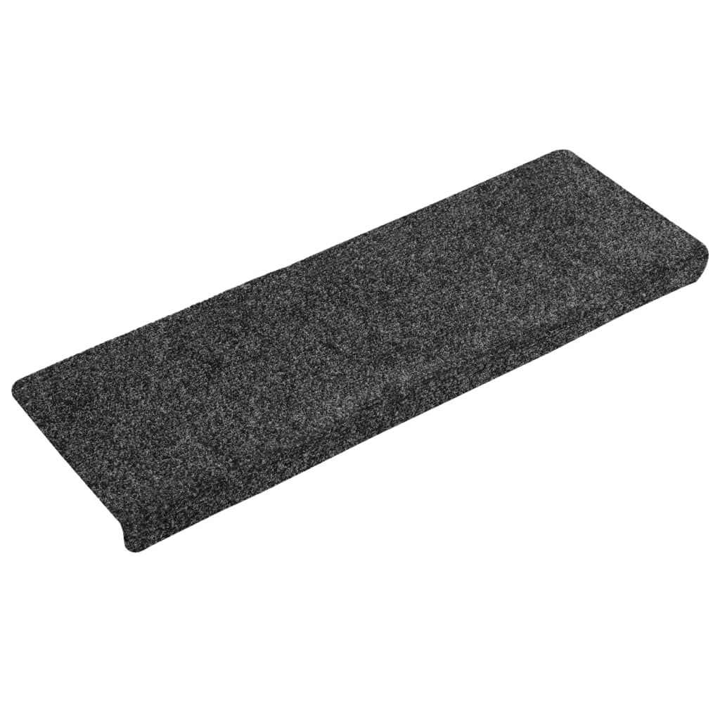 Vidaxl trapmatten zelfklevend 10 stuks 65x21x4 cm grijs rechthoekige rand