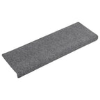Vidaxl trapmatten zelfklevend 5 stuks 65x21x4 cm lichtgrijs rechthoekige rand