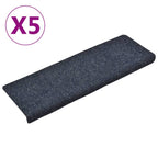 Vidaxl trapmatten zelfklevend 5 stuks 65x21x4 cm antraciet rechthoekige rand