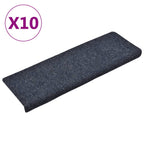 Vidaxl trapmatten zelfklevend 10 st 65x21x4 cm antraciet rechthoekige rand