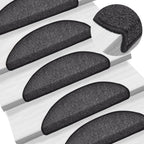 Vidaxl trapmatten 10 st 56x17x3 cm antraciet halfrond