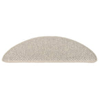 Vidaxl trapmatten zelfklevend 15 st sisal-look 56x17x3cm zilverkleurig