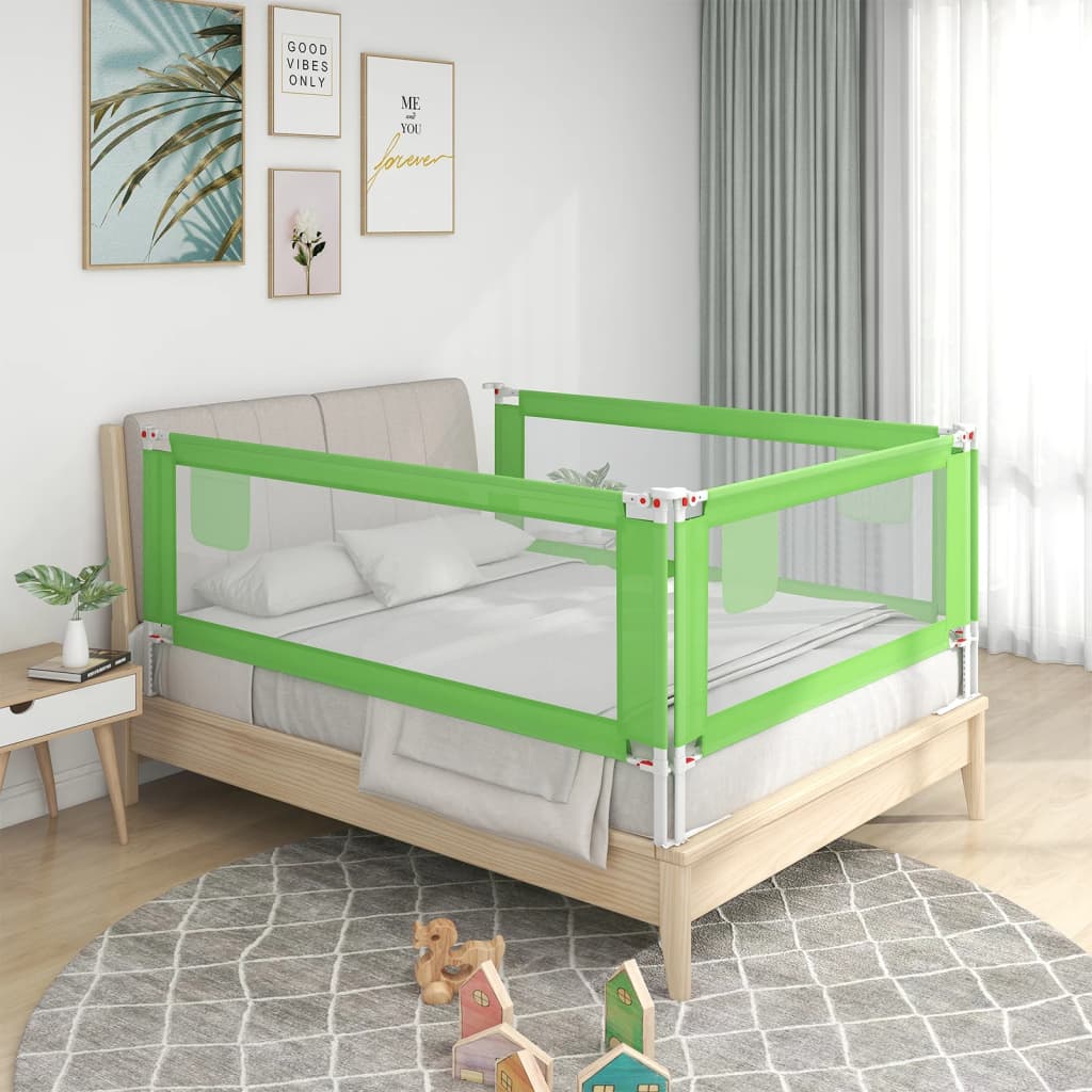 Vidaxl bedhekje peuter 90x25 cm stof groen