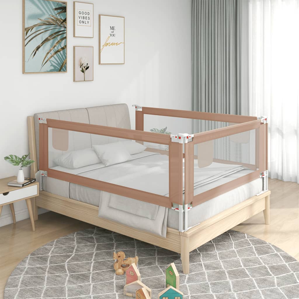 Vidaxl bedhekje peuter 180x25 cm stof taupe